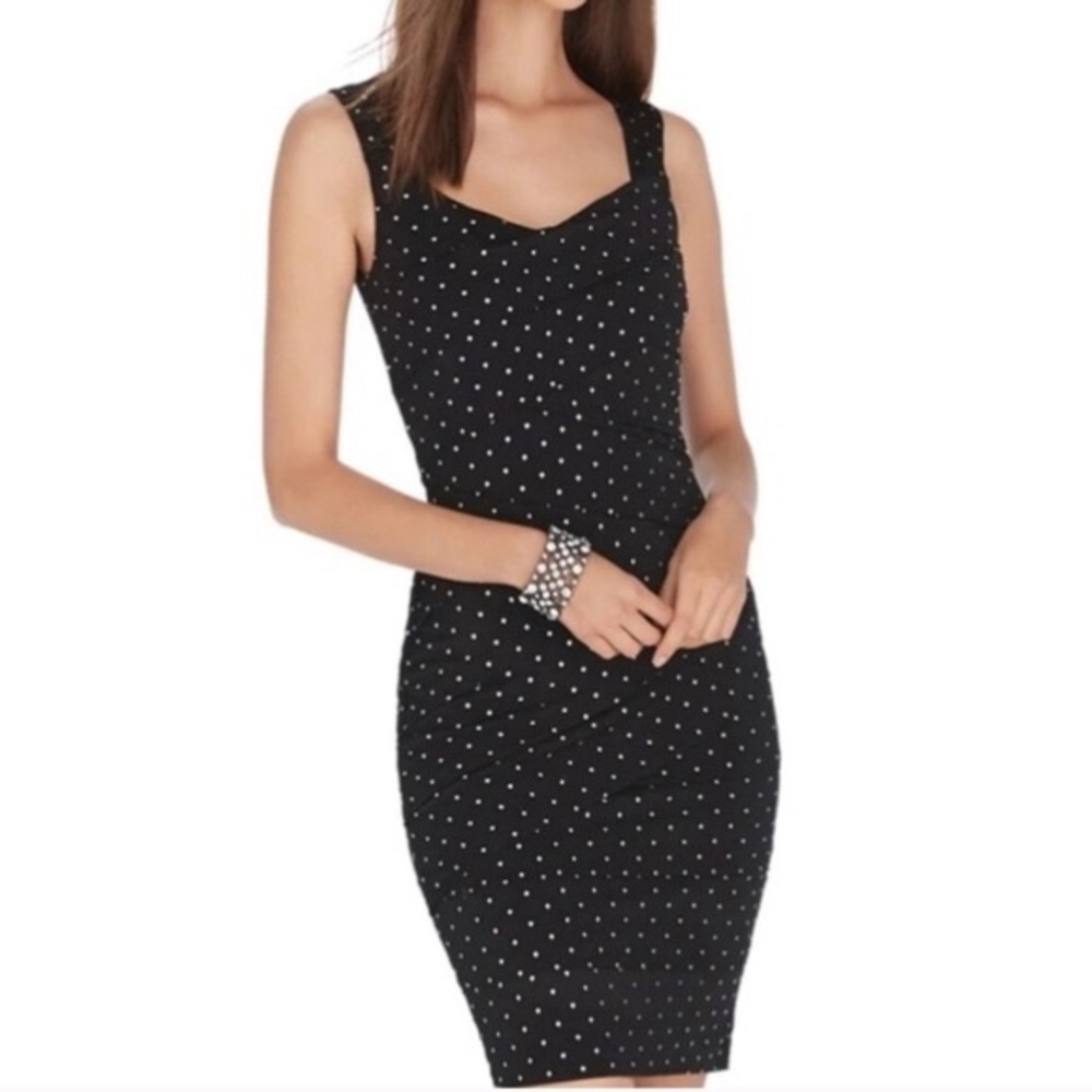 Black & silver studded cocktail dress